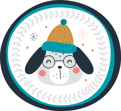 Tappeto vinile per bambini faccia di cane felice - TenStickers
