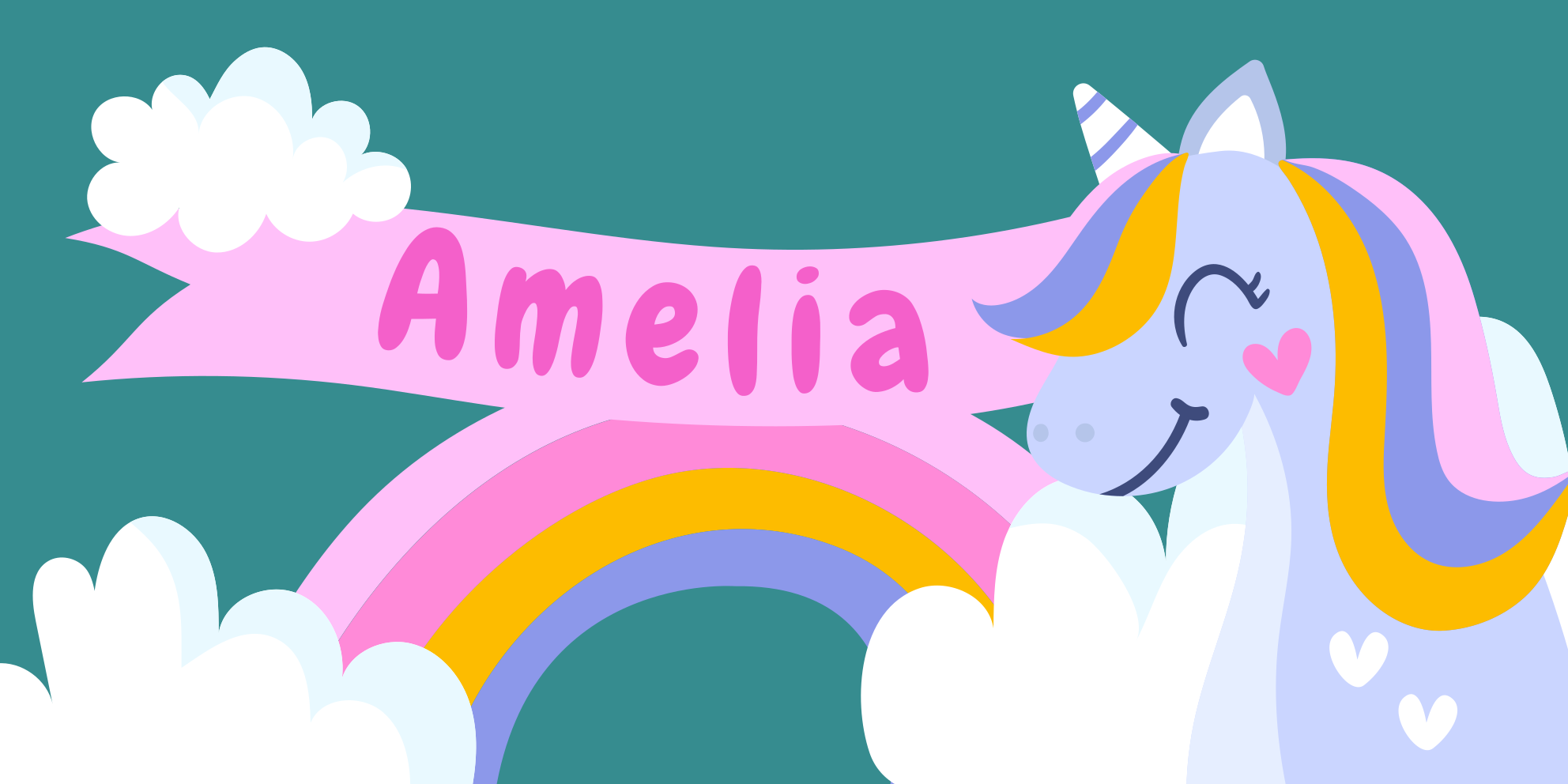 Tappeto vinile per bambini costume da unicorno arcobaleno - TenStickers