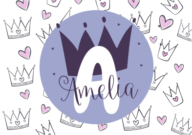 Tappeto vinile per bambini stampa corona personalizzata - TenStickers