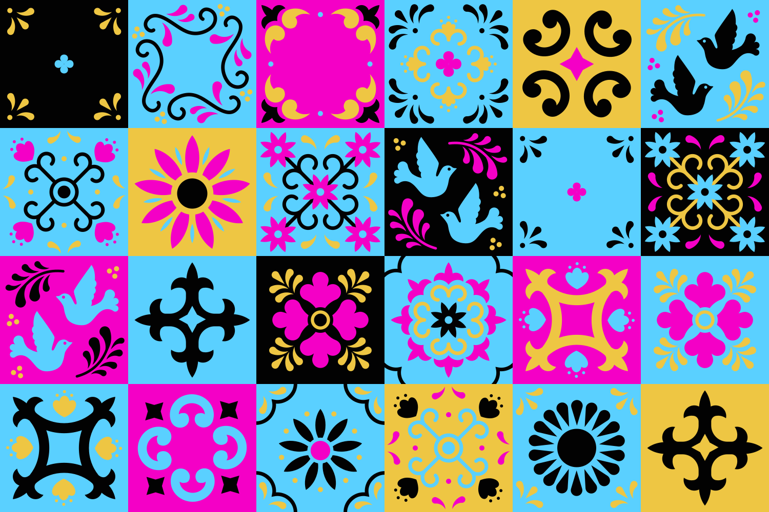 Tappeto vinile mosaico motivo colorato - TenStickers