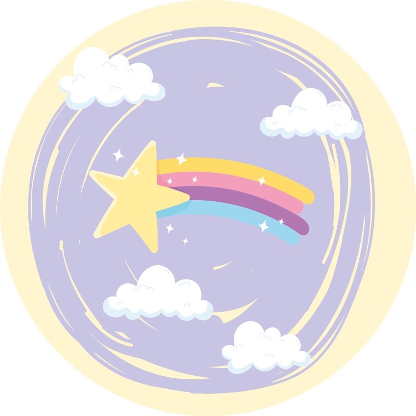 Tappeto vinile per bambini magia del cielo notturno - TenStickers
