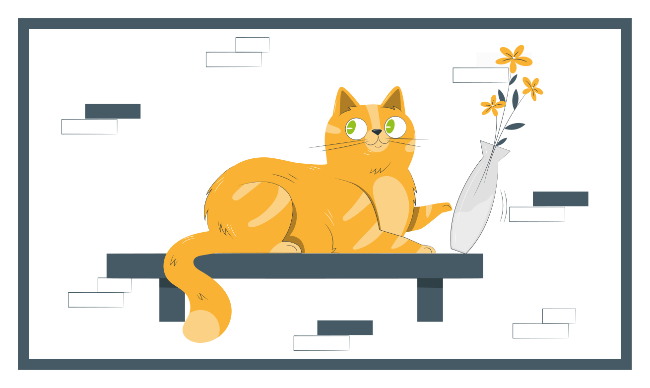 Tappeto vinile per bambini scena di gatto giocoso - TenStickers