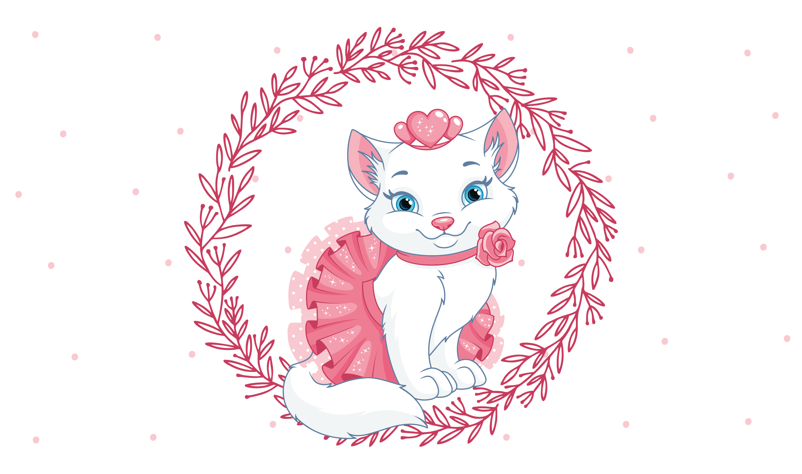 Tappeto vinile per bambini illustrazione gatto incantevole - TenStickers