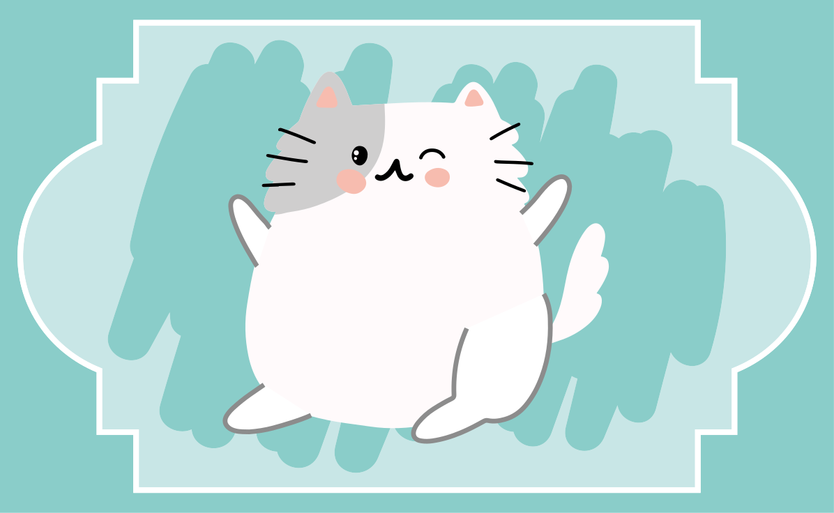 Tappeto vinile bebé illustrazione di un gatto carino - TenStickers