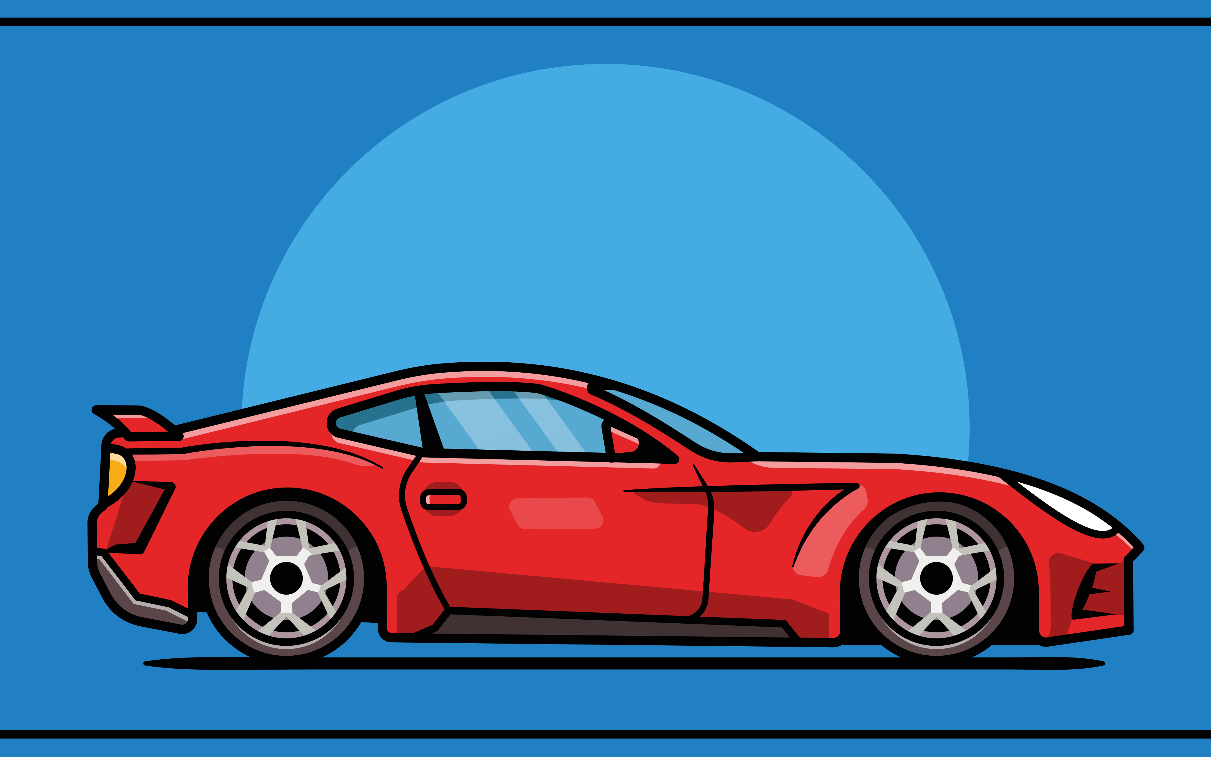 Tappeto vinile per ragazzi macchina sportiva rossa - TenStickers