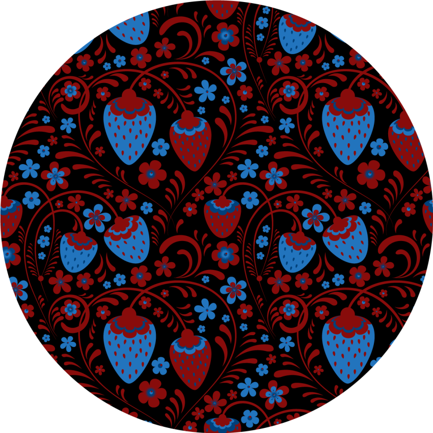 Tappeto pvc cucina composizione floreale di fragole - TenStickers