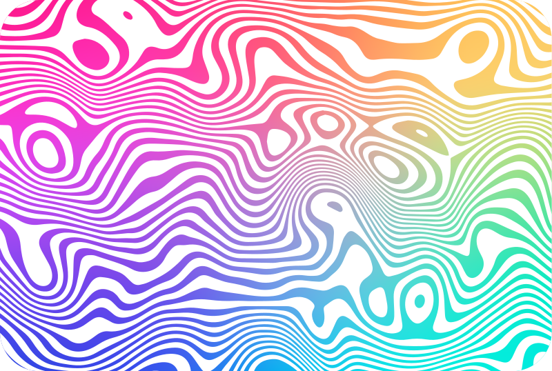 Tappeto vinile strisce elementi d'onda vivaci - TenStickers