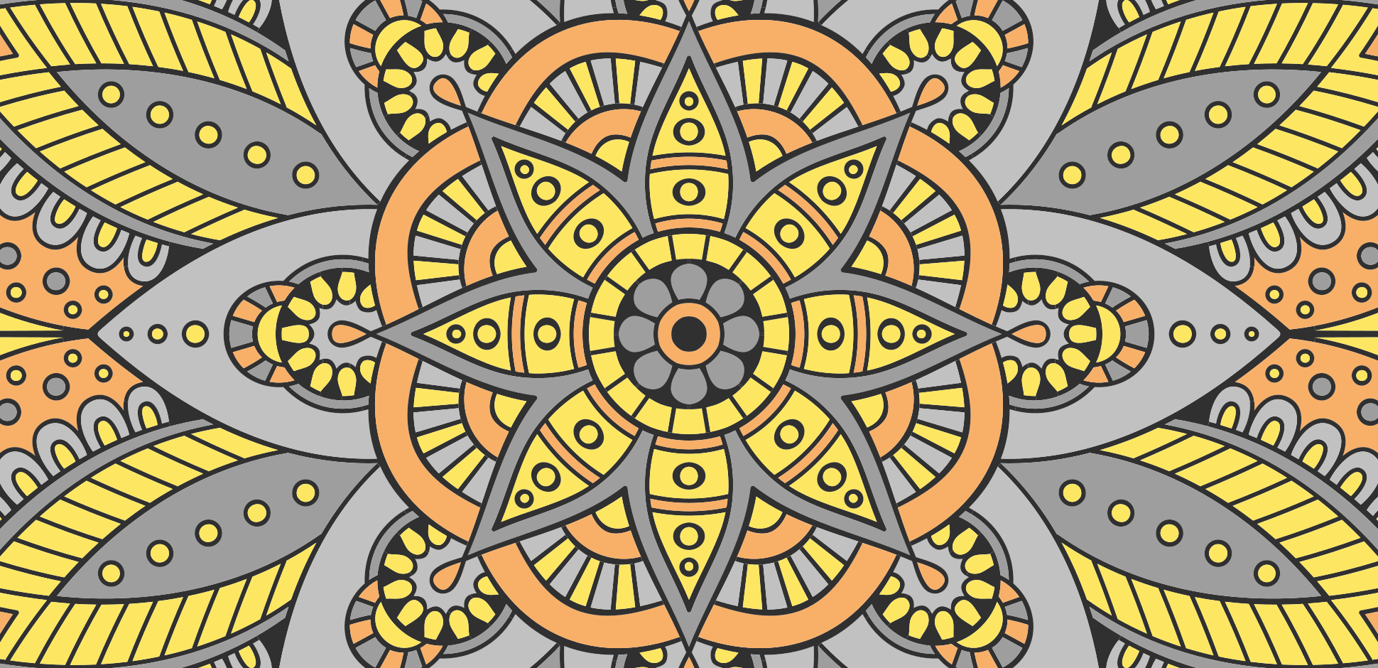 Tappeto vinile Mandala raffinato schema mandala - TenStickers