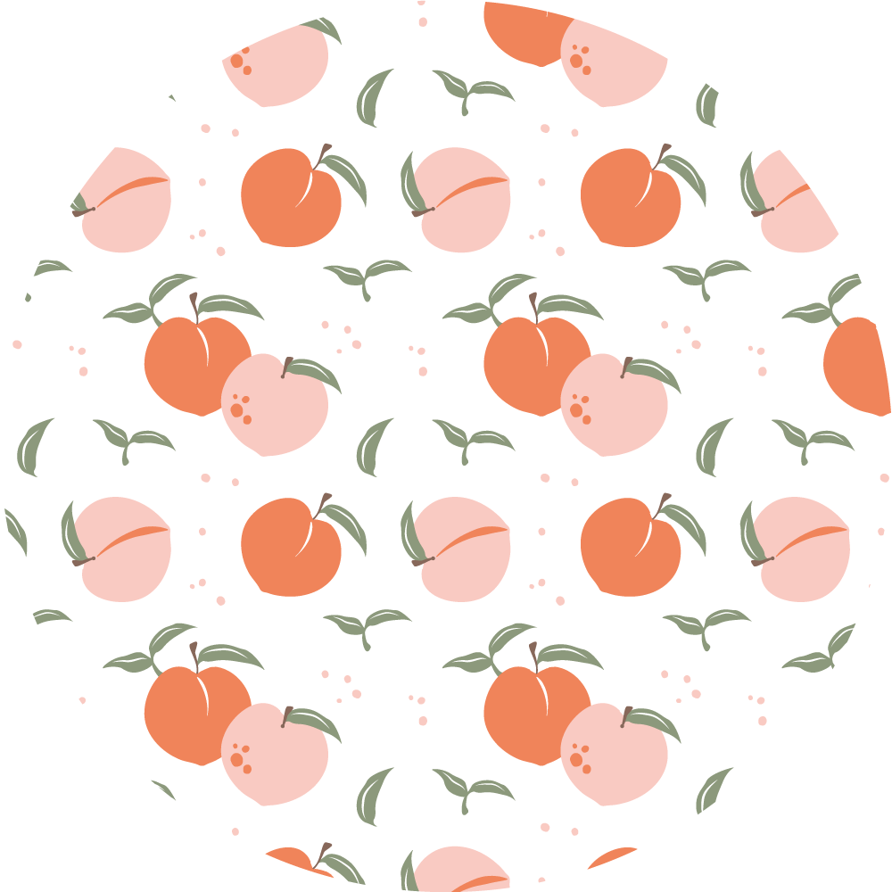 Tappeto pvc cucina modello di frutteto di pesche - TenStickers
