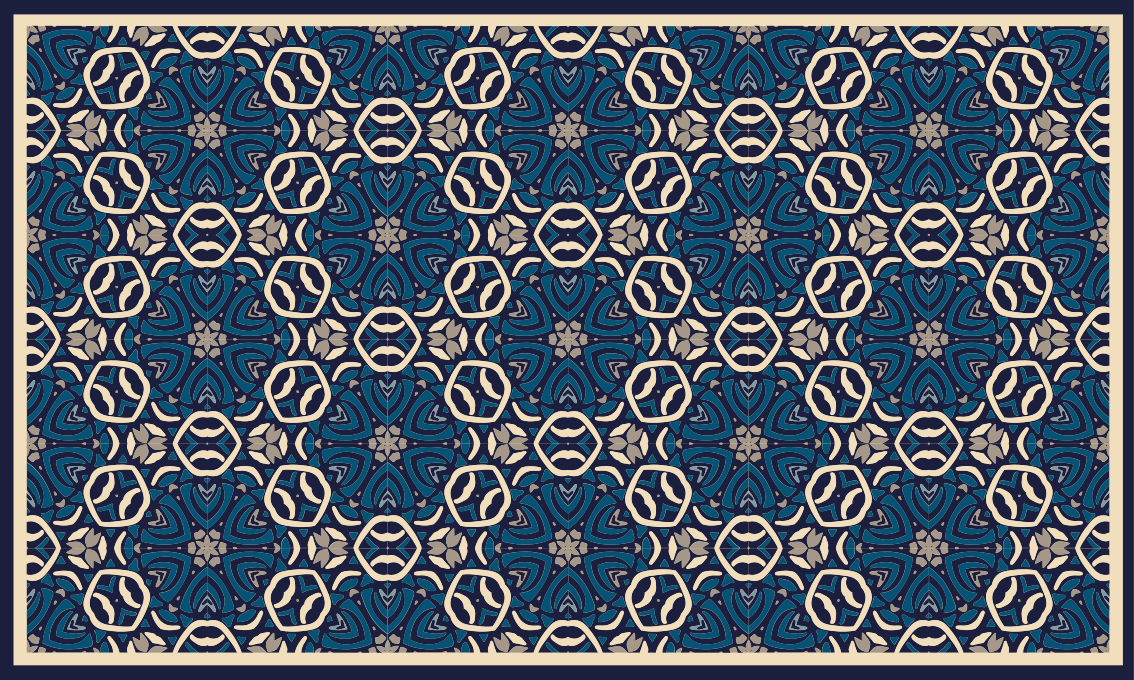 Tappeto vinile camera da letto composizione mosaico elegante - TenStickers