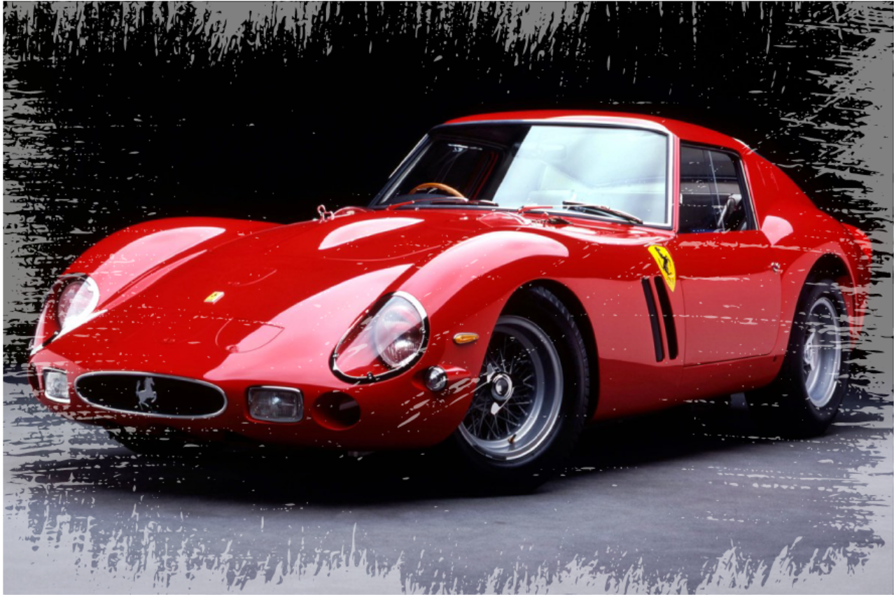 Tappeto in vinile retro/vintage Ferrari 250 gto - TenStickers