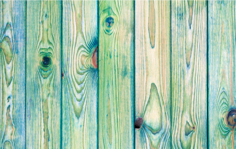 Tappeto vinile effetto legno impatto tavola verde - TenStickers