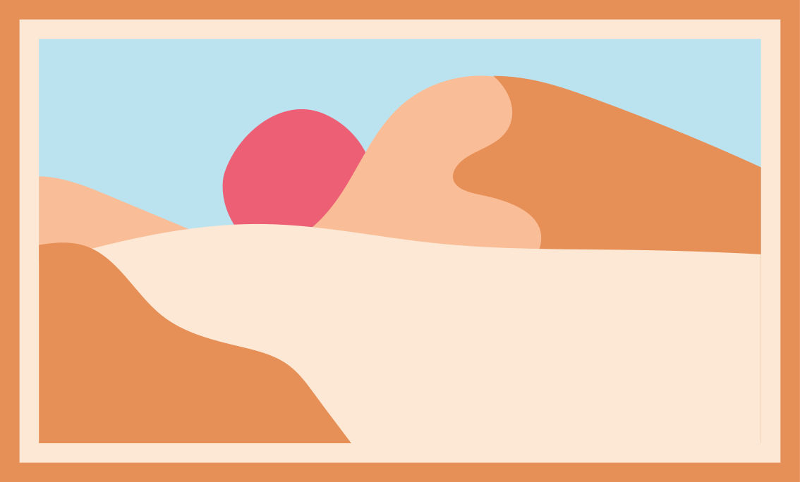 Tappeto vinile natura tramonto sul paesaggio sabbioso - TenStickers