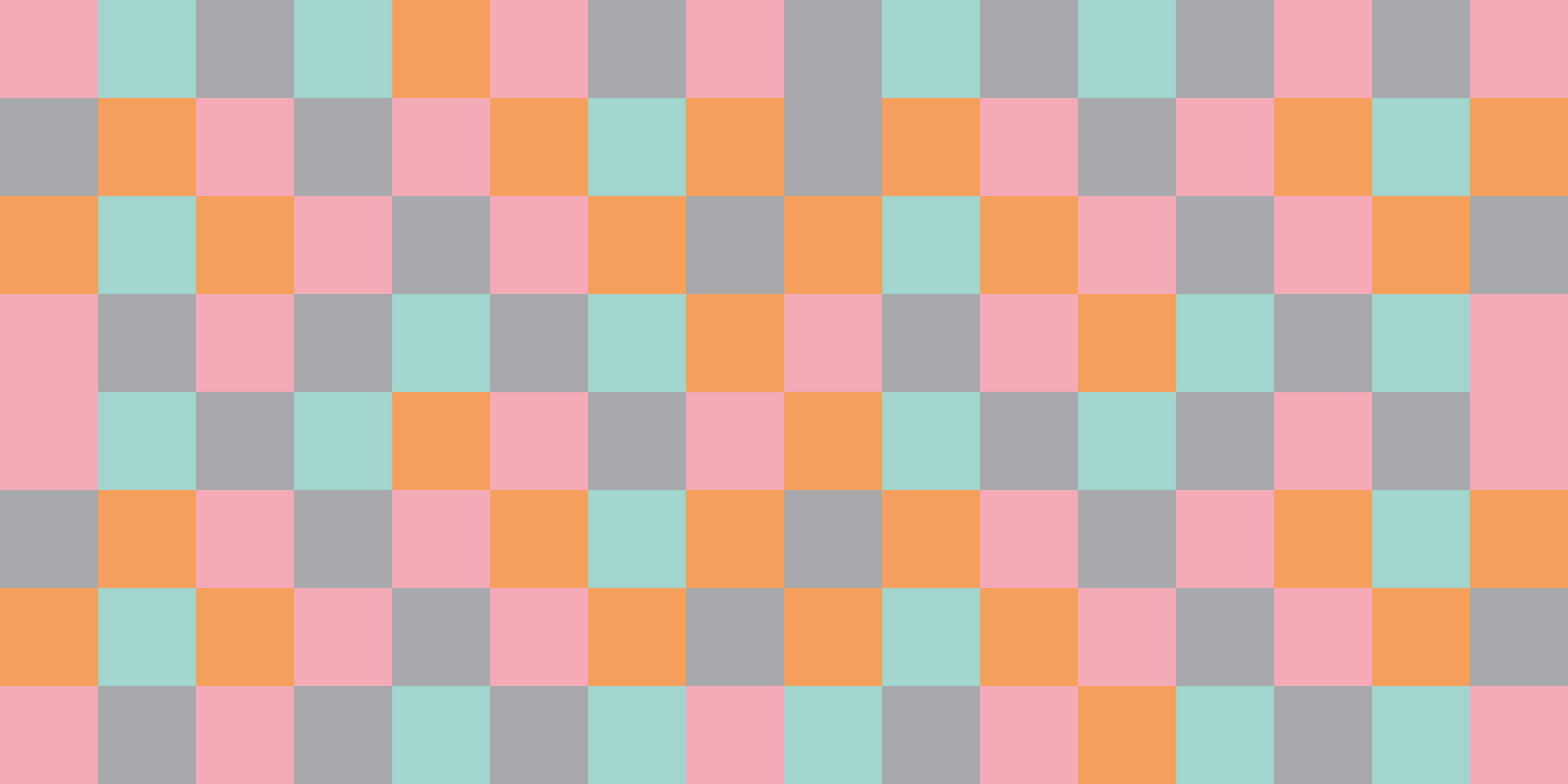 Tappeto vinile geometrico scacchiera colorata - TenStickers