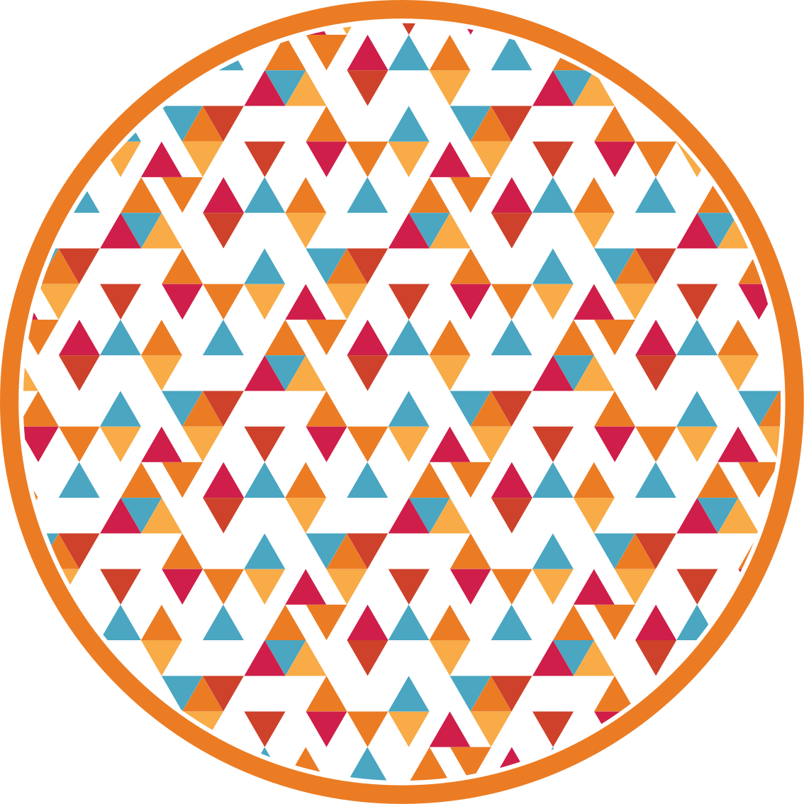 Tappeto vinile geometrico forme triangolari colorate - TenStickers