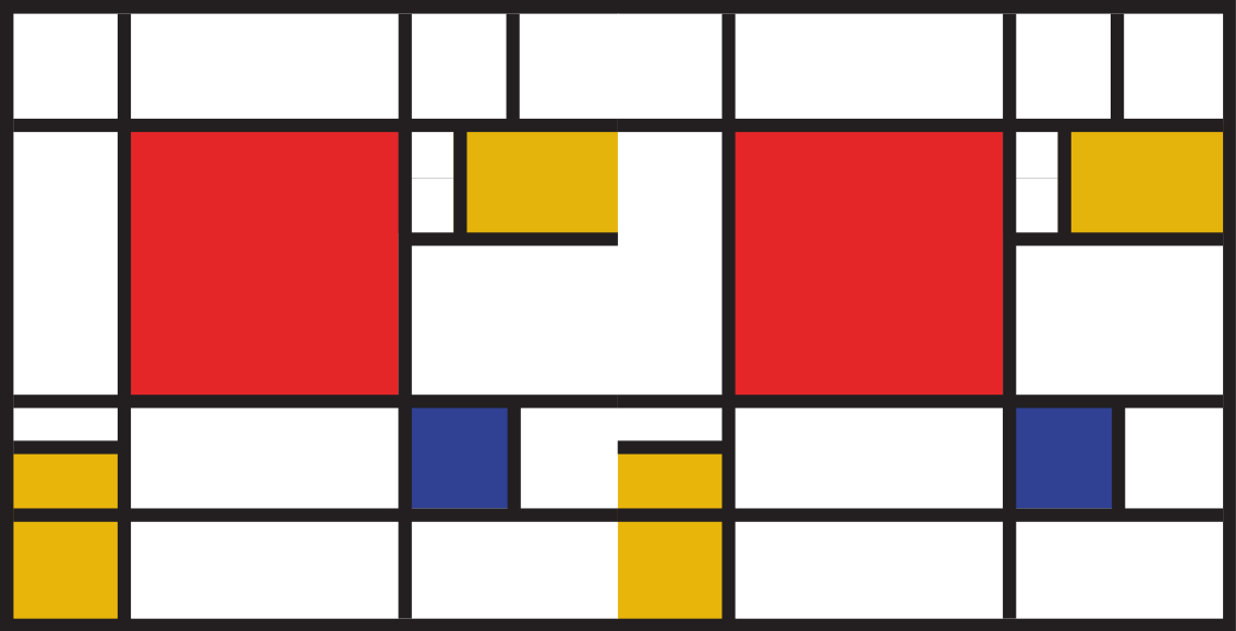 Tappeto vinile moderno blocchi geometrici colorati - TenStickers