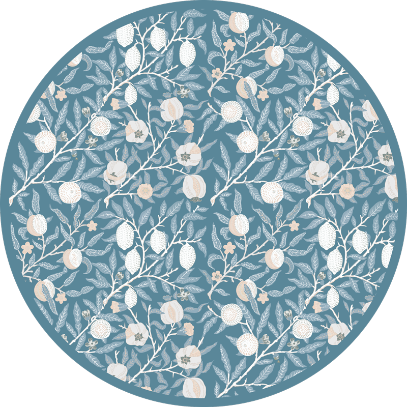 Tappeto vinile rotondo stile floreale circolare - TenStickers