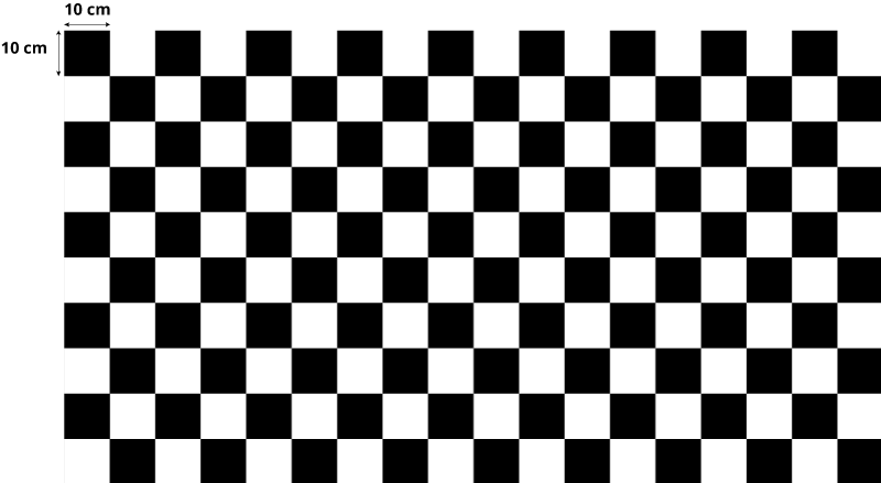Tappeto vinile geometrico plaid bianco e nero - TenStickers
