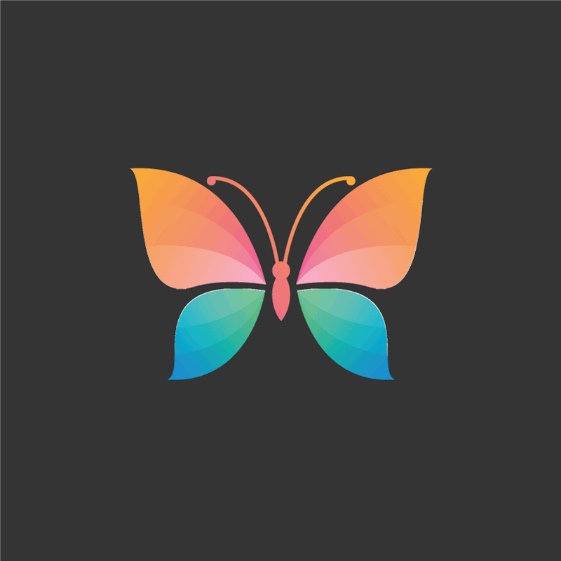 Tappeto vinile natura concetto di farfalla vibrante - TenStickers