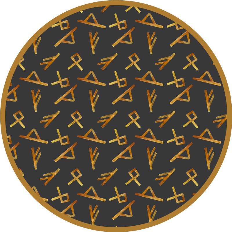 Tappeto vinile geometrico forme dorate astratte - TenStickers