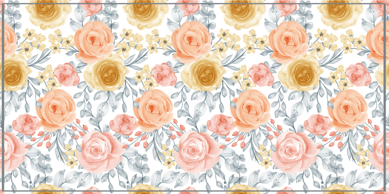 Zerbino pvc emblema del fiore - TenStickers