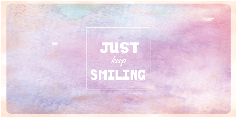Tappeto vinile frase continua a sorridere - TenStickers