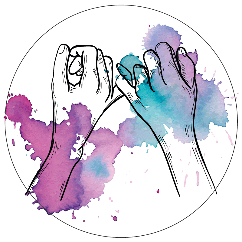 Tappeto vinile per ragazzi mani intrecciate - TenStickers