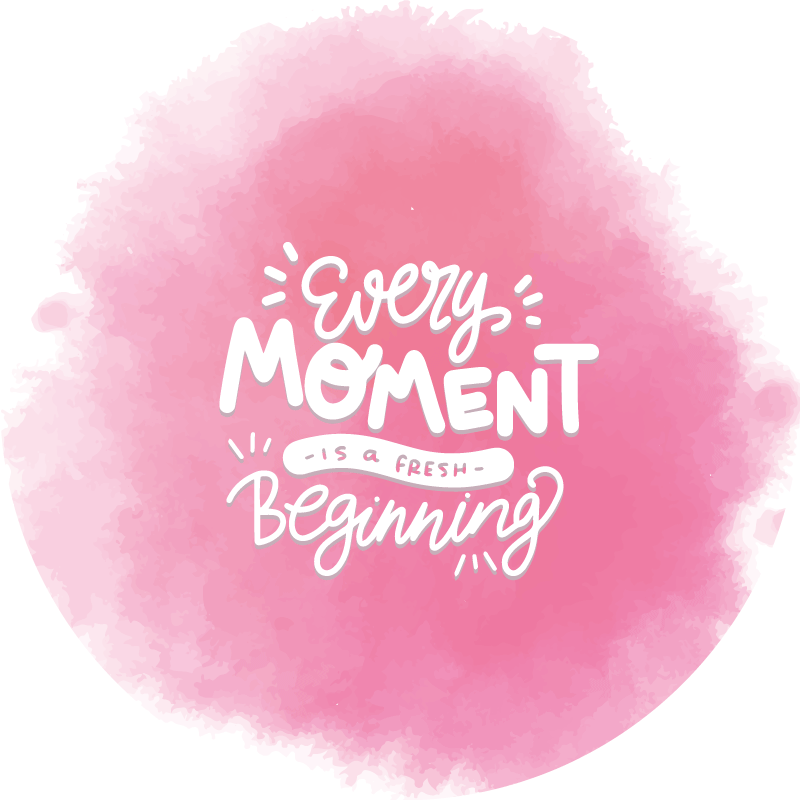 Tappeto vinile frase ogni momento che inizia - TenStickers