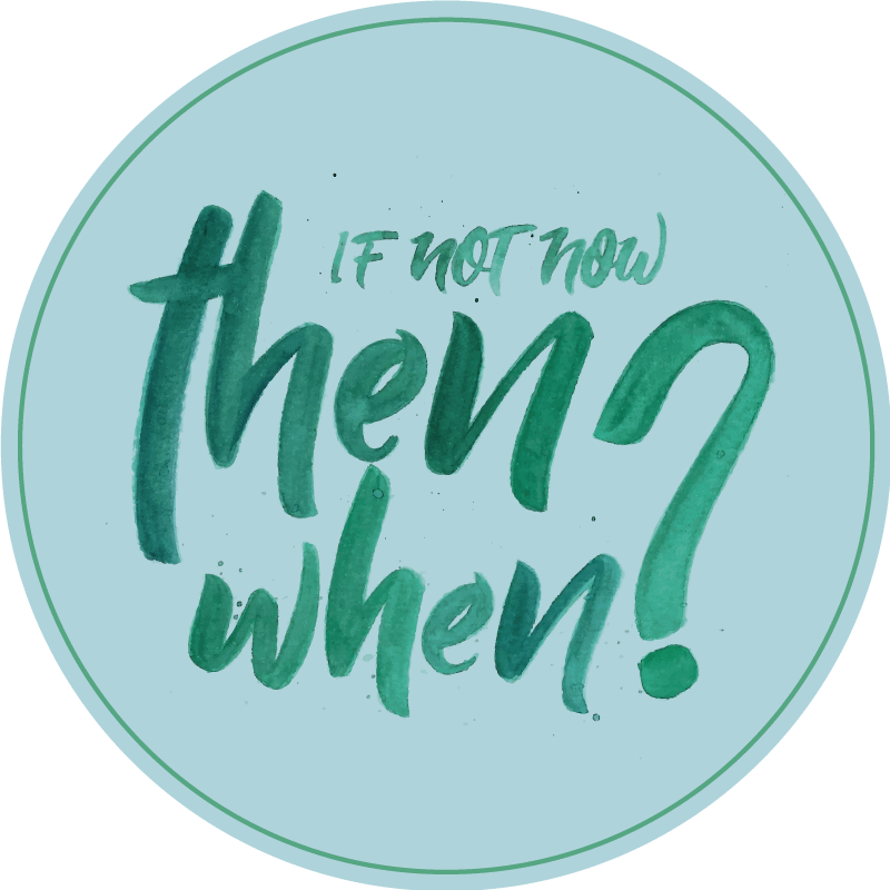 Tappeto vinile frase se non ora - TenStickers