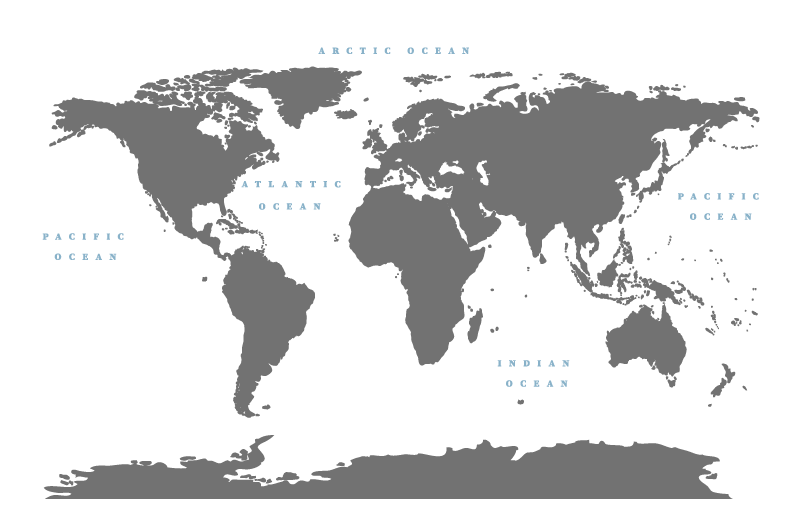 Tappeto in vinile soggiorno mappa del mondo stilizzata - TenStickers