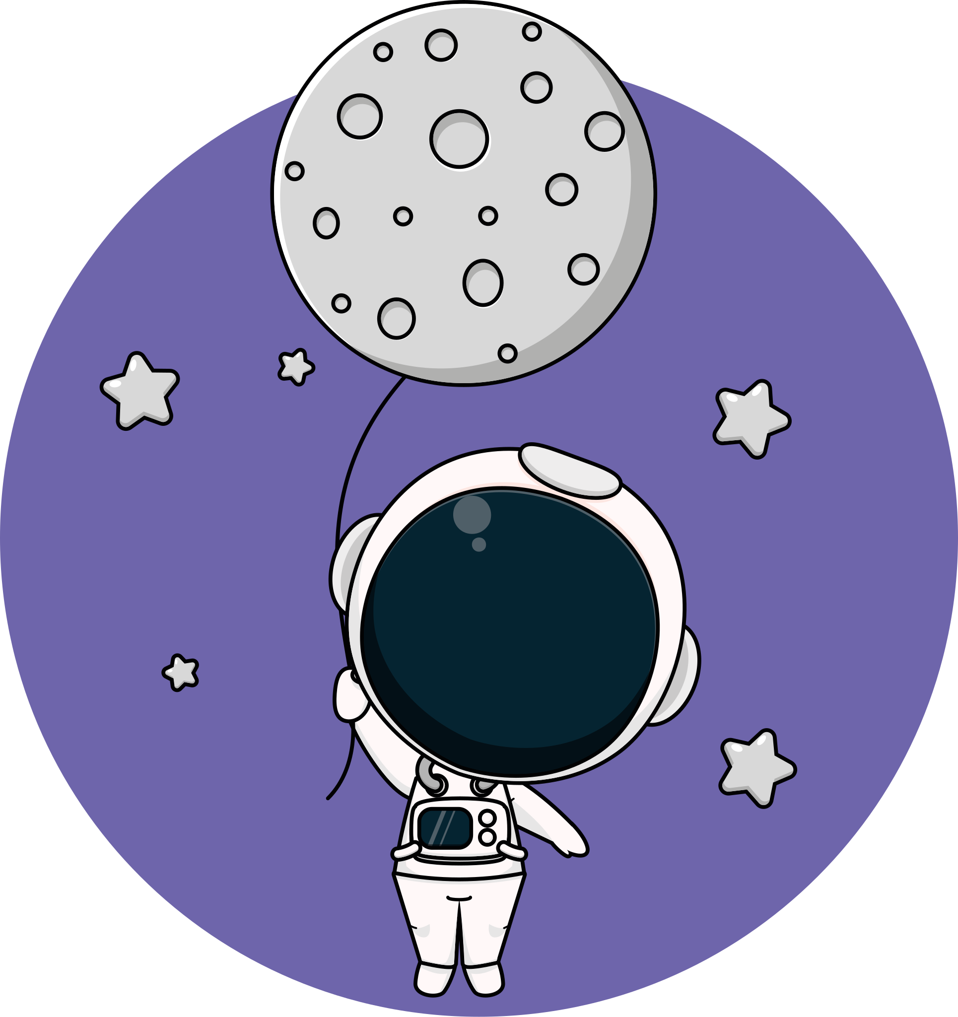 Tappeto vinile per bambini astronauta con palloncino - TenStickers