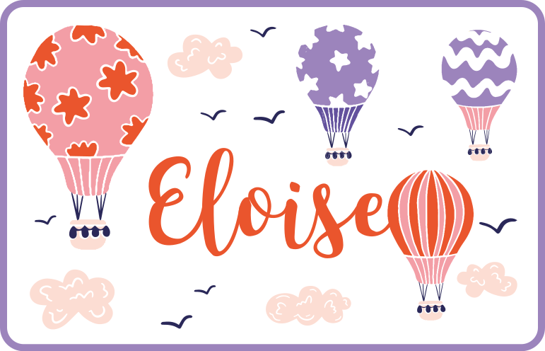 Tappeto vinile con nome aria calda vibrante - TenStickers