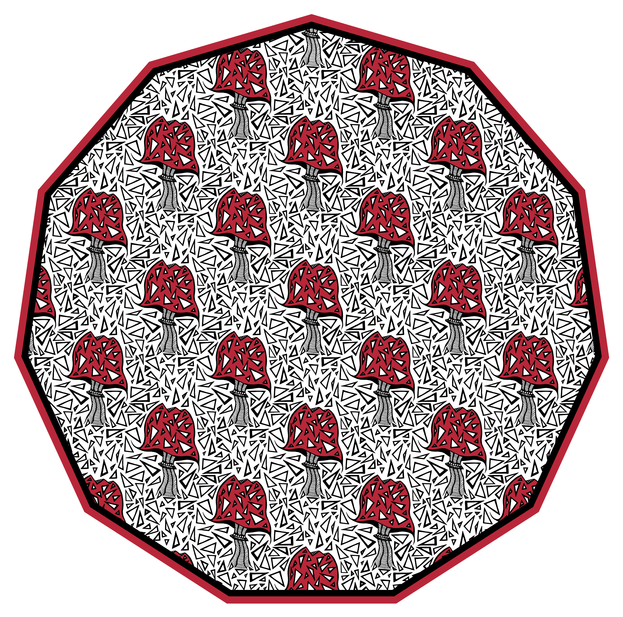 Tappeto vinile natura motivo artistico del fungo - TenStickers