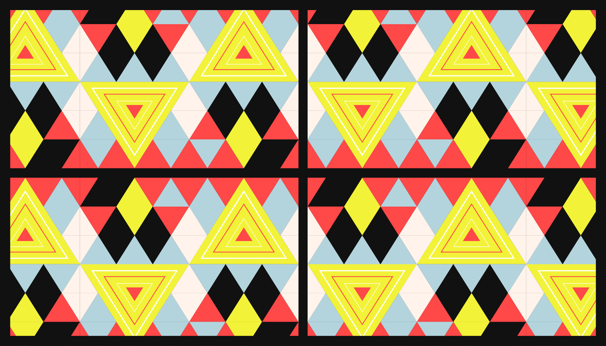Tappeto vinile geometrico triangoli vibranti - TenStickers