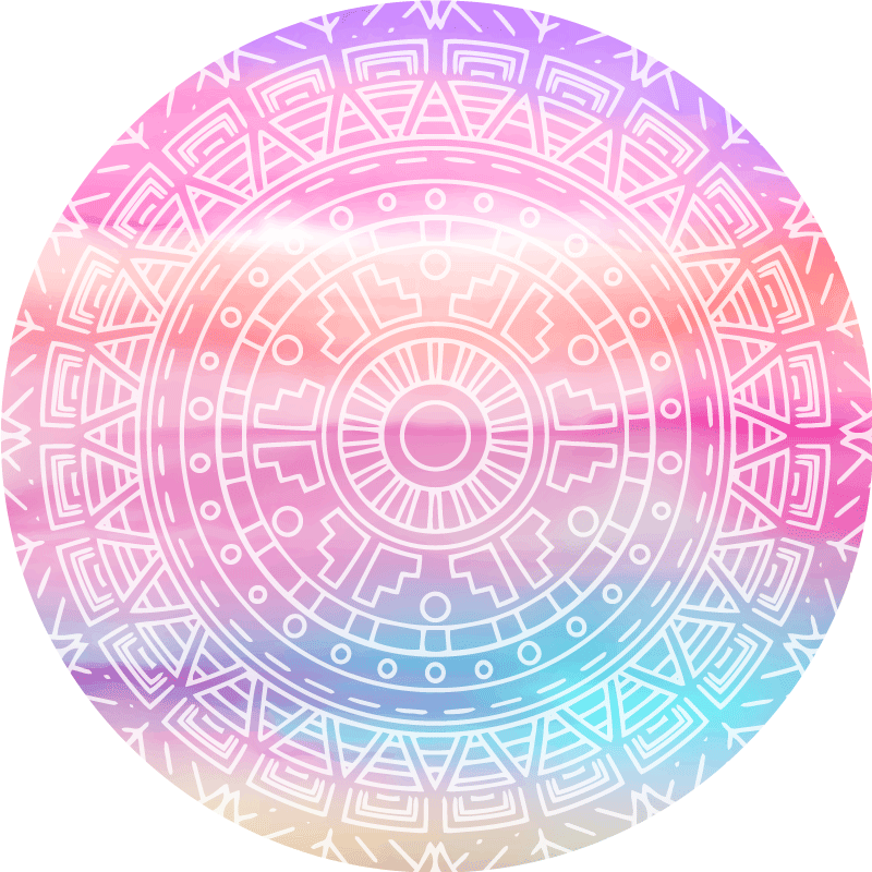 Tappeto vinile Mandala elemento geometrico vivace - TenStickers