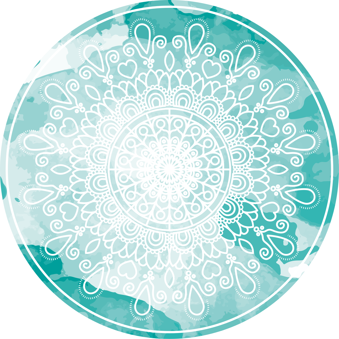 Tappeto vinile Mandala eleganti toni acquerellati - TenStickers