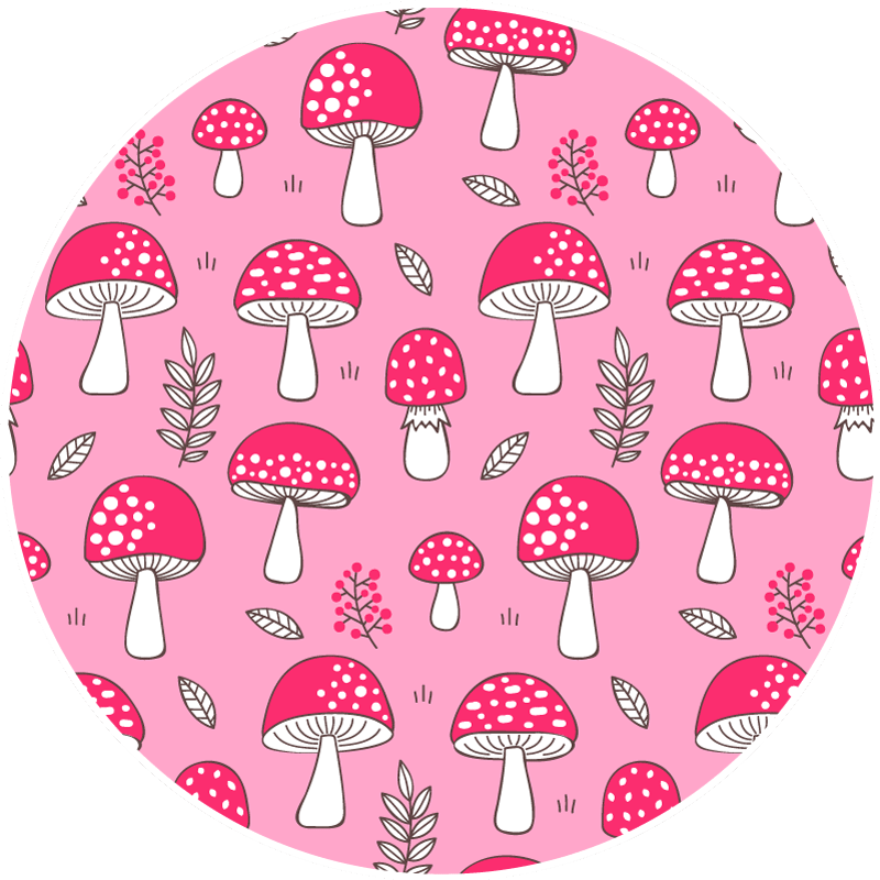 Tappeto pvc cucina affascinante illustrazione di funghi - TenStickers