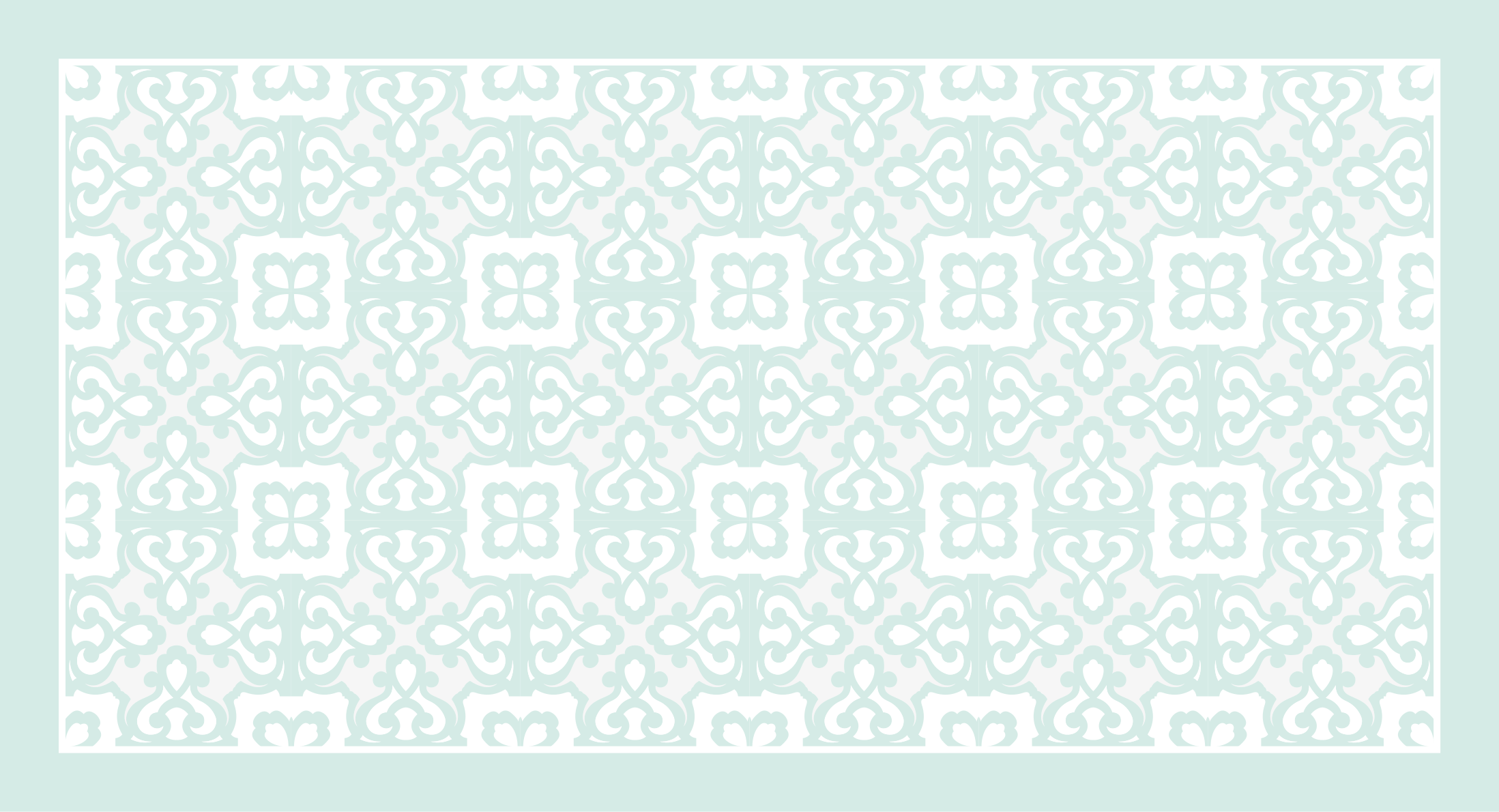 Tappeto vinile piastrelle turchese elegante - TenStickers