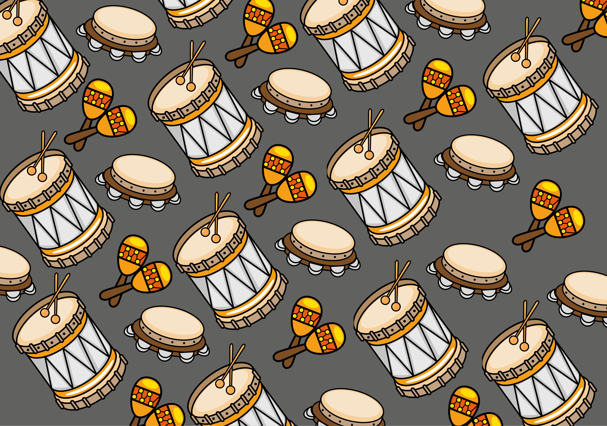 Tappeto vinile per bambini collezione di strumenti musicali - TenStickers