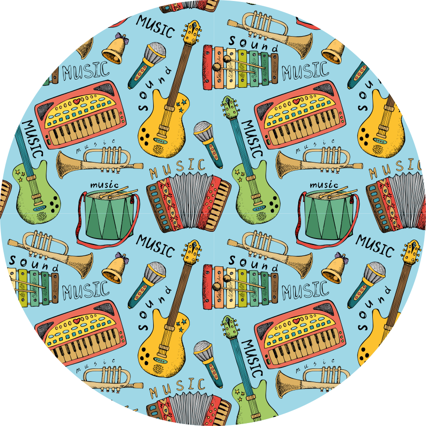 Tappeto vinile per bambini gioia degli strumenti musicali - TenStickers