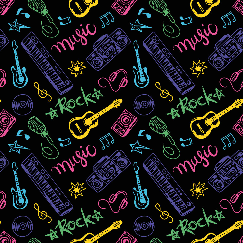 Tappeto vinile per bambini tema musicale colorato - TenStickers