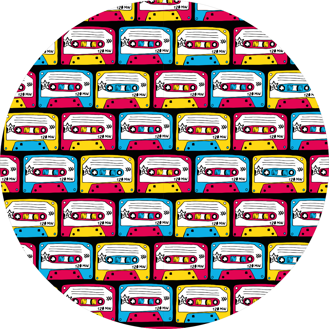 Tappeto vinile vintage cassette vivaci - TenStickers