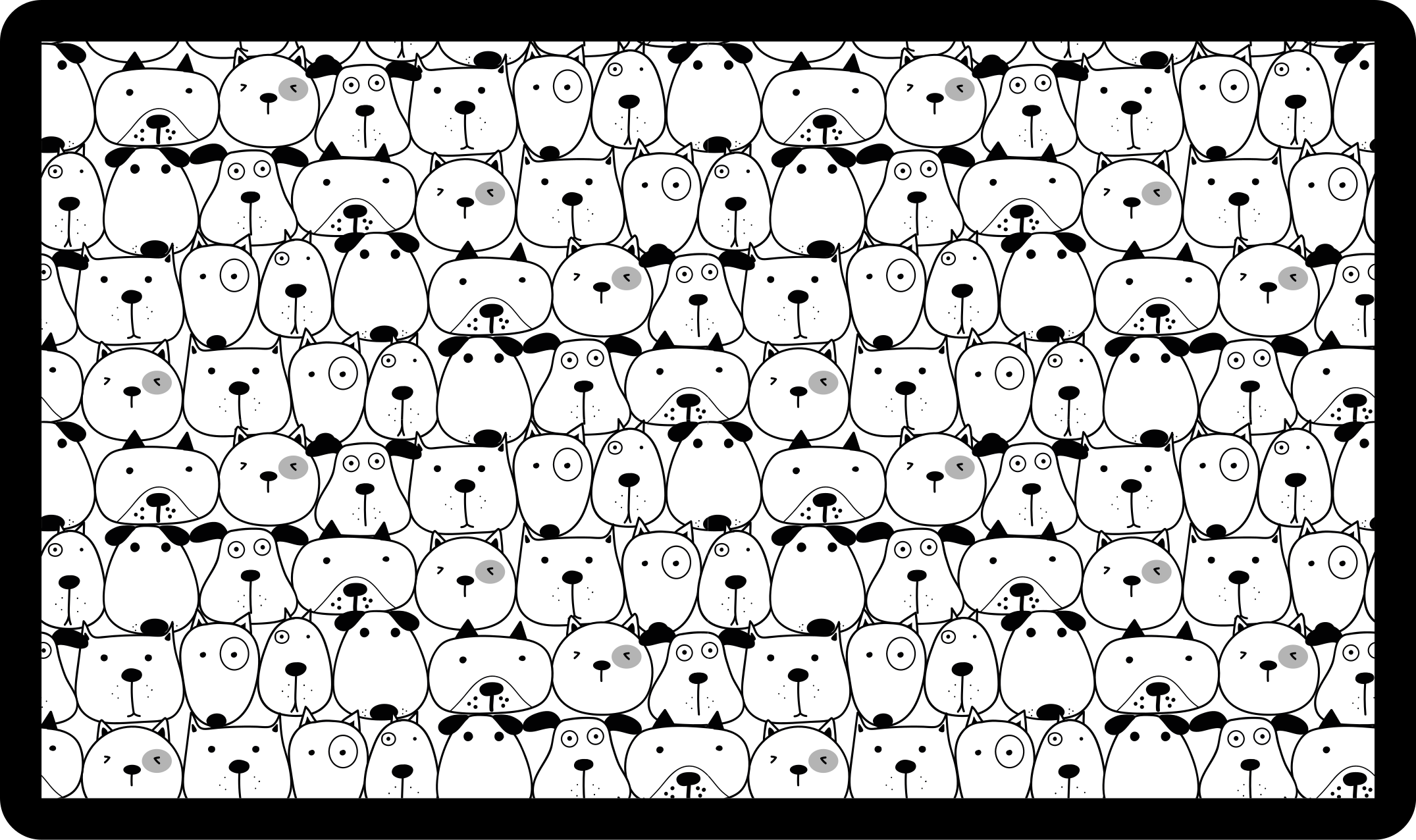 Tappeto vinile animali adorabili volti di creature - TenStickers