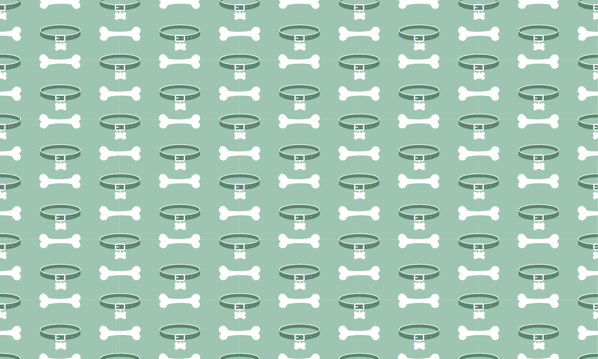 Tappeto vinile animali modello di ossa di cane - TenStickers