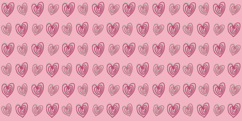 Tappeto vinile per bambini motivo rosa con cuori - TenStickers