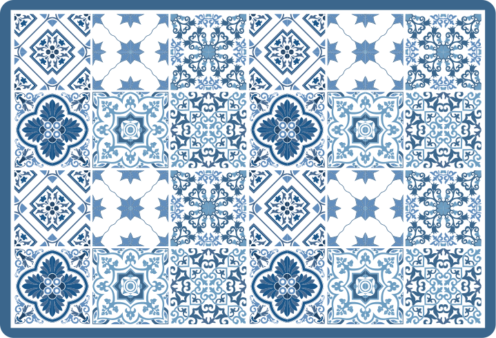 Tappeto vinile effetto marmo motivi decorativi - TenStickers