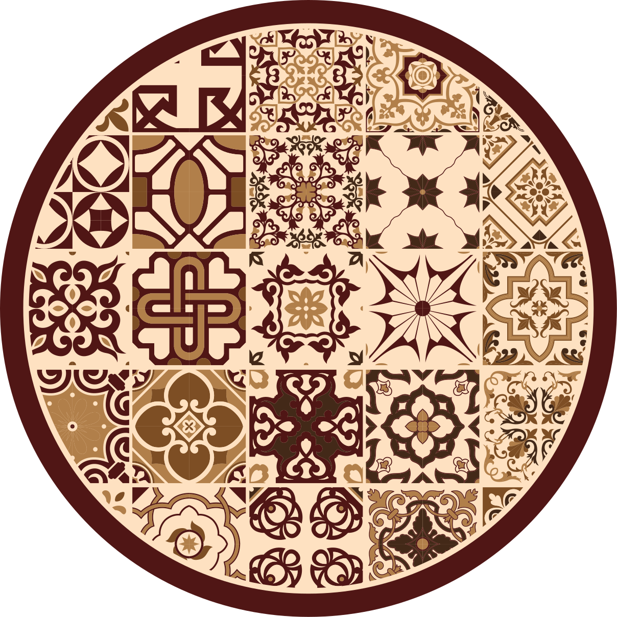 Tappeto vinile piastrelle composizioni di mosaici vibranti - TenStickers