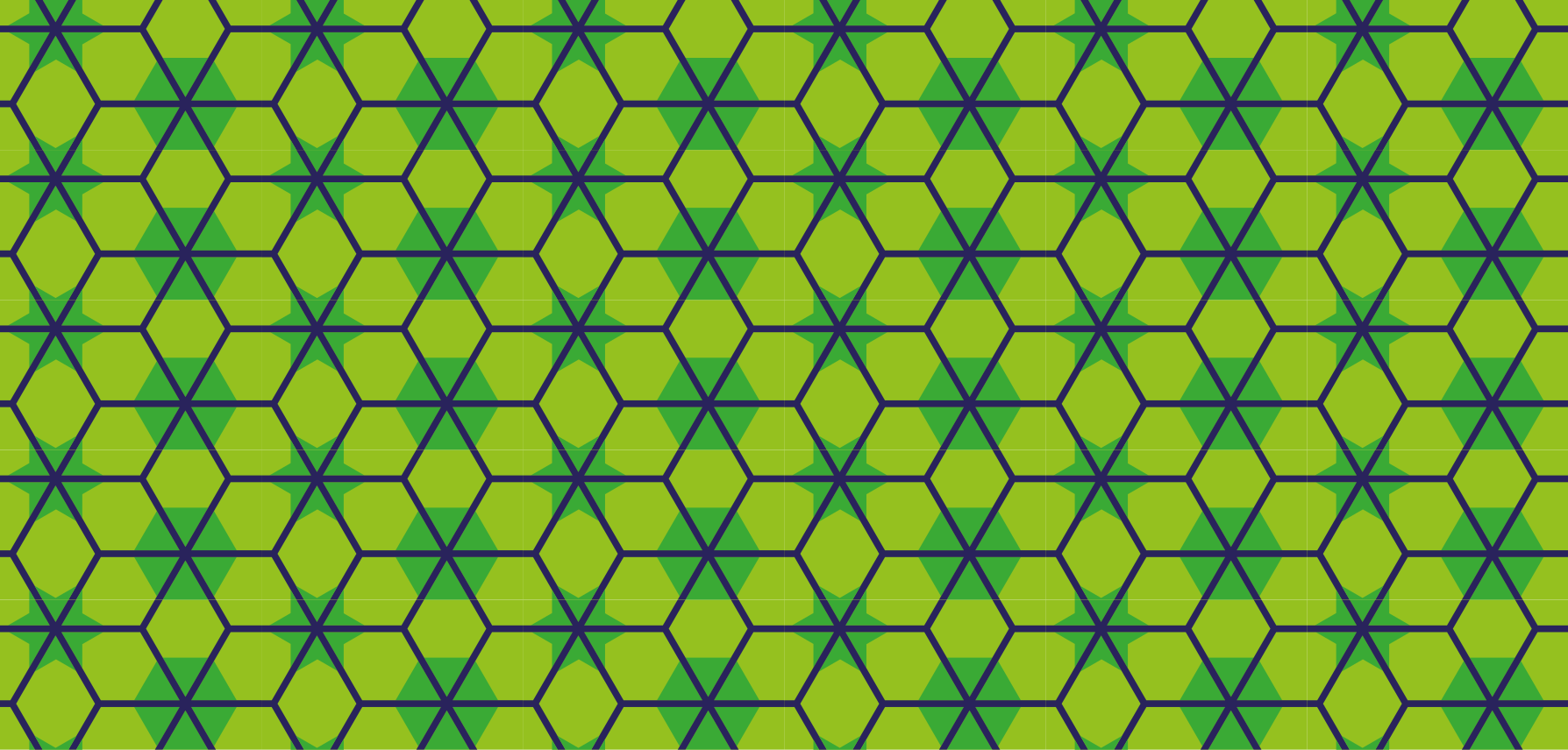 Tappeto vinile geometrico modello esagonale verde - TenStickers