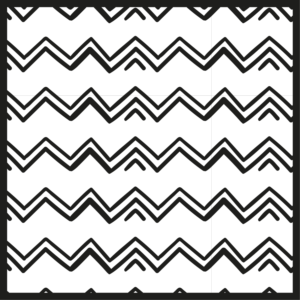 Tappeto vinile minimalista stile zigzag - TenStickers