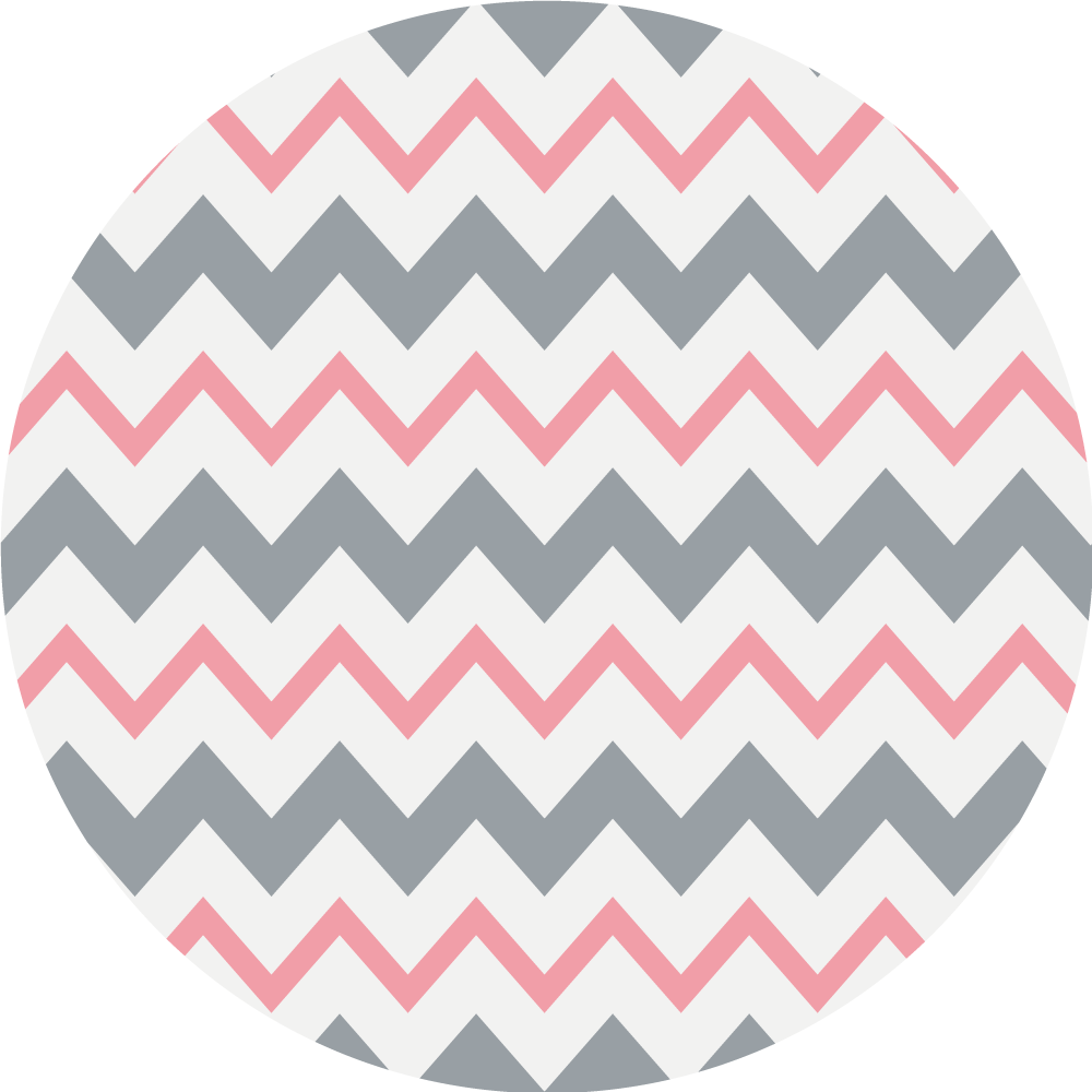 Tappeto vinile nordico zigzag grigio e rosa - TenStickers